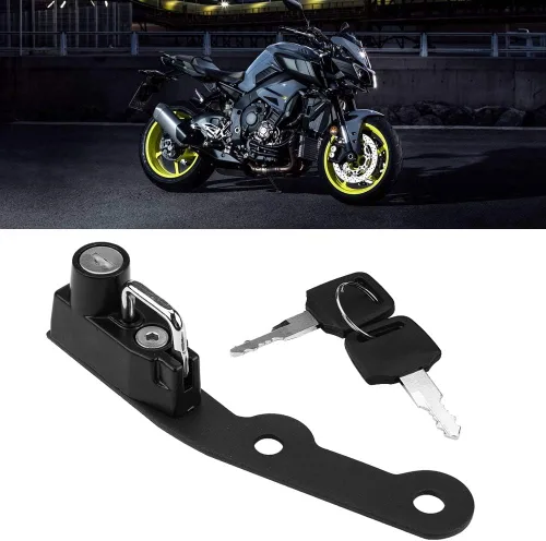 Vista 3 de Gancho de aleación de montaje de bloqueo para casco de motocicleta, montaje de seguridad duradero para cascos MT-09 FZ-09 FJ-09 XSR900