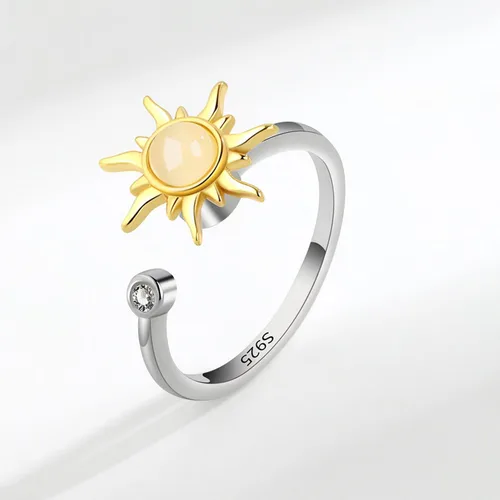 Vista 89 de Anillo de plata 925, anillos de plata ajustables para mujer, anillos de pulgar abiertos, anillos de circonio, anillos ajustables, anillos abiertos