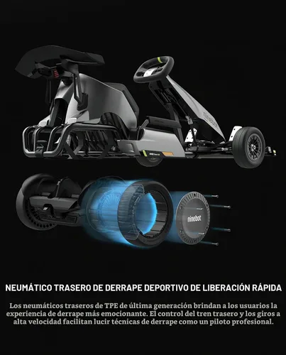 Vista 4 de Electric GoKart Pro / Pro2 and Gokart Bundle Rear Tire Compatible with Ninebot by Segway Gokart Kit(with Ninebot S Max), Go Kart Pro 2 Quick Release