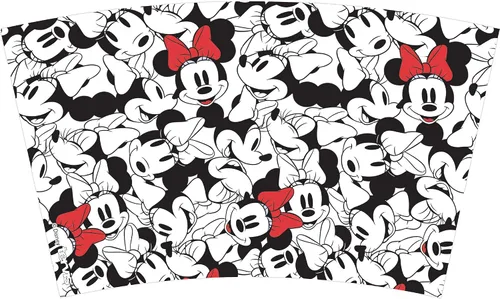 Vista 2 de Tervis Disney - Minnie Expressions - Vaso aislado de doble pared hecho en Estados Unidos mantiene las bebidas frías y calientes, 10 onzas, ondulado