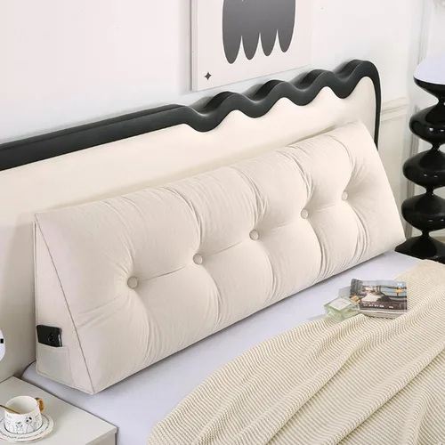 Vista 3 de SAMTY Almohada de cabecero para esposo Almohada grande de respaldo para la espalda Almohada de lectura para sentarse en la cama para adultos