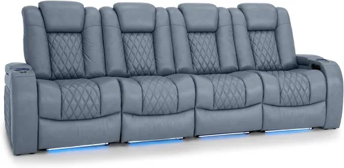 Vista 54 de Seatcraft Asiento de cine en casa Diamante Marrón Reclinable Individual