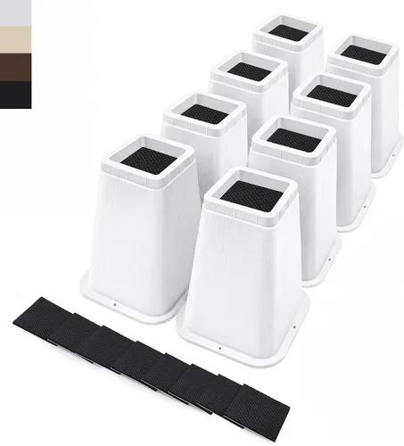 Vista 21 de ANNKUT Elevadores de cama resistentes de 6 pulgadas, elevadores de muebles para escritorio, silla, mesa o sofá, elevadores de sofá, soporta hasta