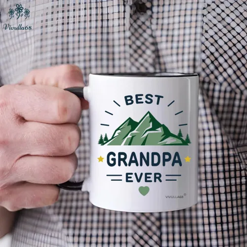 Vista 3 de Juego de tazas de café para los mejores abuelos, regalo de tazas para abuelos, ideas de regalos de nietos, nietos, anuncio de nuevo abuelo, Navidad
