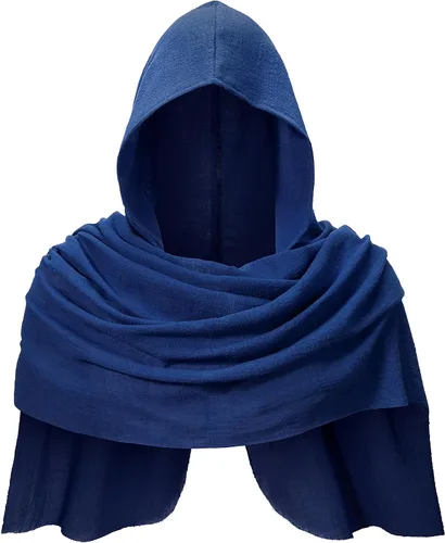 Vista 9 de Bufanda multifuncional con capucha renacentista medieval para adultos, para Halloween, cosplay, accesorios de disfraz