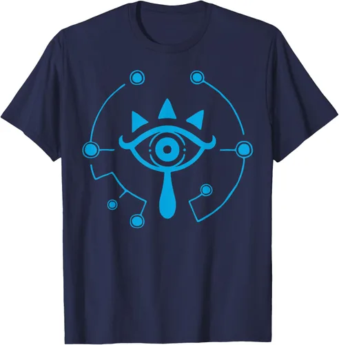 Vista 25 de Zelda Breath of The Wild Sheikah Eye Logo Camiseta Negro