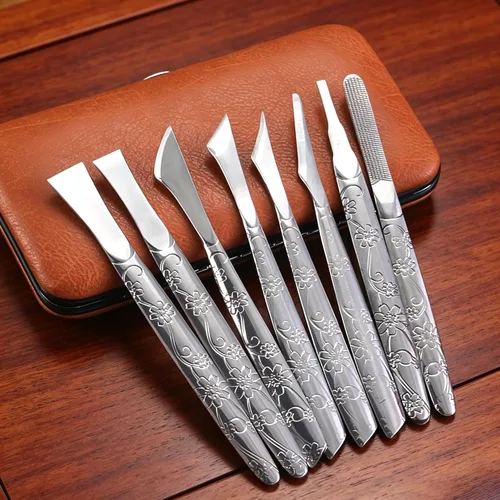 Vista 2 de Herramientas profesionales de pedicura de 8 piezas, kit removedor de callos