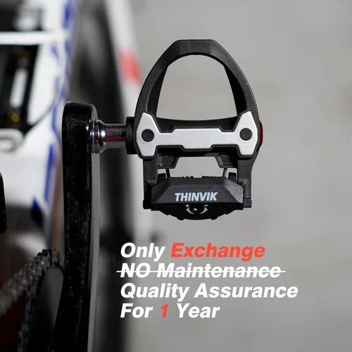 Vista 6 de Thinvik Pedales sin clipless para bicicleta de carretera con tacos compatibles con el sistema Shimano SPD SL, centro de pedal 53mm