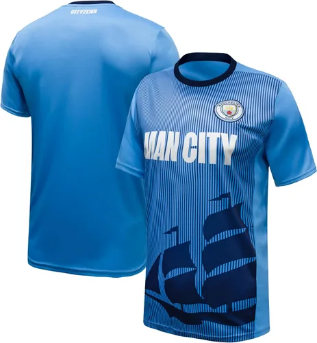 Vista 2 de Icon Sports Officially Licensed Manchester City FC Game Day Shirt - Unisex Adult
