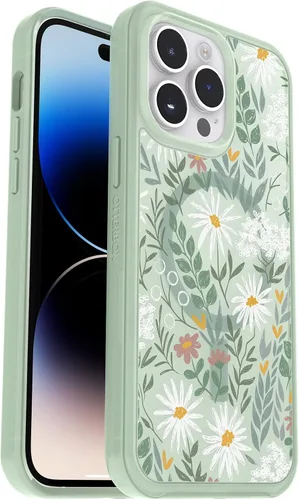 Vista 8 de OtterBox Funda para iPhone 14 Pro Max (SOLAMENTE) Symmetry Series+ - Negro, ultra elegante, se acopla a MagSafe, bordes elevados protegen la cámara