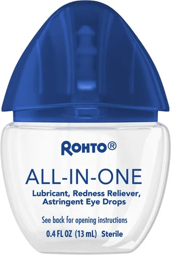 Vista 3 de Rohto Ice All-in-one, gotas para los ojos refrescantes para alivio de múltiples síntomas, 0.4 onzas, 3