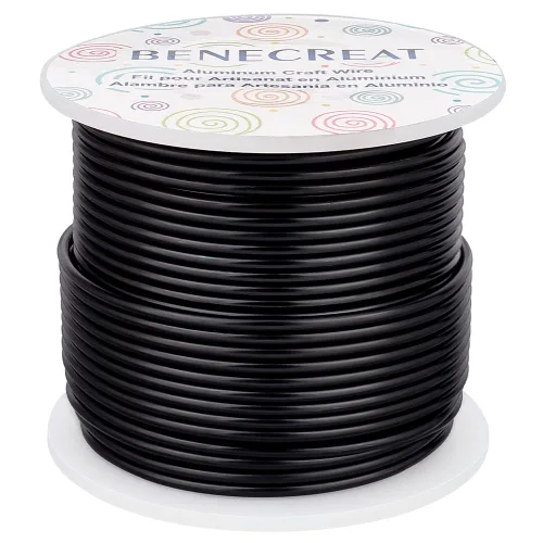 Vista 56 de BENECREAT -Alambre de aluminio para joyería de calibre 9, 55 pies, alambre metálico flexible para esculpir, ideal para manualidades de Halloween