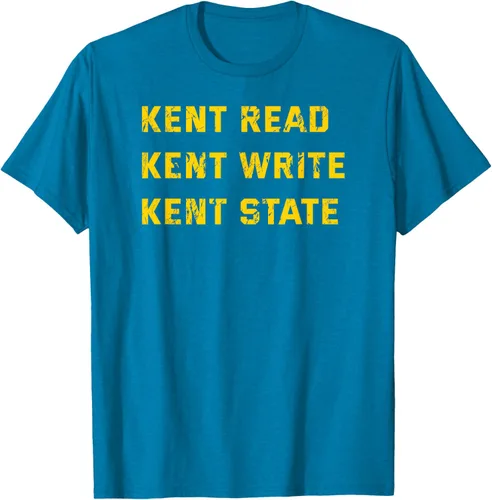 Vista 4 de University Apparel Kent Read, Kent Write, Kent State Camiseta, Azul / Patchwork, S