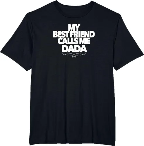 Vista 12 de My Best Friend Calls ME DADA Funny Baby Shower Present dad T-Shirt Asphalt Grey