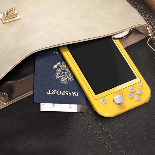 Vista 5 de Paquete de 4 Protector de pantalla de vidrio templado para Nintendo Switch Lite, iVoler transparente HD, alta definición, transparente antiarañazos