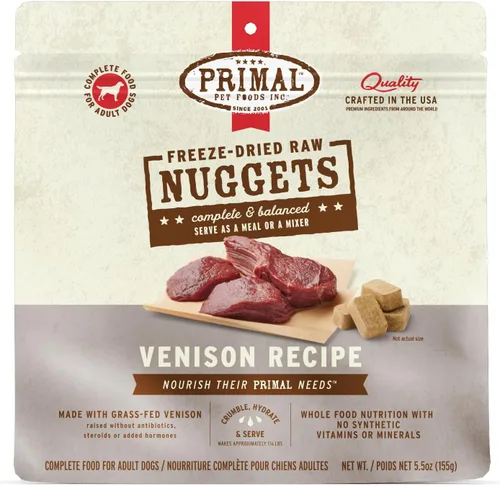 Vista 17 de Primal - Nuggets de alimento crudo liofilizado para perros, res, comida completa y balanceada, también se puede utilizar como complemento o premio