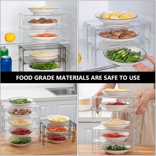 Vista 4 de Organizador de 2 piezas para nevera Lazy Susan, mini soporte para nevera, lado de almacenamiento del refrigerador