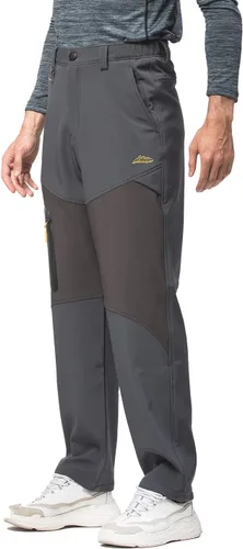 Vista 3 de Mr.Stream Pantalones deportivos para hombre, pesca, campamento, senderismo, forro polar, con cordón interno