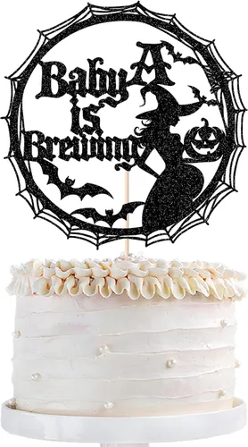 Vista 9 de 6 adornos acrílicos para tartas de Halloween, decoración de pastel de cumpleaños de Halloween, espeluznante con murciélago, calabaza, fantasma Negro1