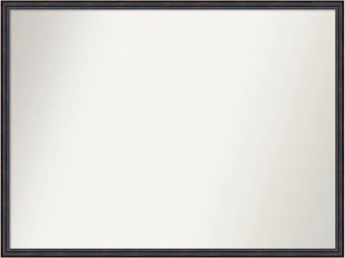 Vista 51 de Amanti Art Espejo de baño de bronce para sobre el fregadero, 25 x 26 pulgadas, espejo rectangular de bronce oscuro, marco de madera tradicional