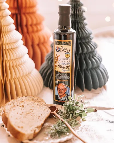 Vista 2 de Papa Dave's Aceite de oliva virgen extra orgánico certificado por USDA, contiene polifenol primero prensado en frío, aceite de oliva rico