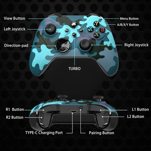 Vista 7 de Gamrombo Wireless Xbox Controller Compatible with Microsoft Xbox one,Xbox One SX,Xbox Series XS,AndroidiOSPC Gamepad Remote with WifiMacro