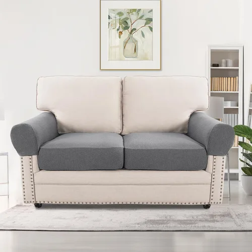 Vista 52 de H.VERSAILTEX Fundas elásticas para sillas de varias piezas, fundas para cojines ajustables para asiento y respaldo