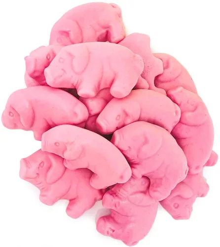 Vista 7 de SweetGourmet Caramelo de cerdo gomoso rosa frambuesa 2 libras