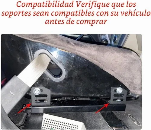 Vista 6 de Soportes de montaje laterales ajustables universales súper bajos compatibles con asiento de carreras RNG Recaro Racing Bride
