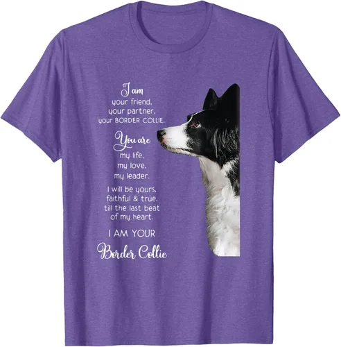 Vista 10 de Funny I Am Your Friend Your Partner Your Border Collie - Camiseta de regalo, Negro, S