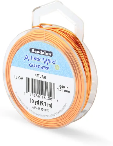 Vista 156 de Artistic Wire, Alambre de cobre de color chapado en plata de calibre 18, resistente al deslustre, amatista, 20 pies