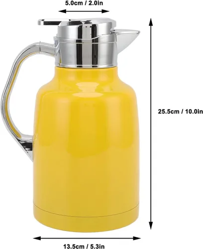 Vista 7 de Diydeg Jarra de café térmica, acero inoxidable 304, gran apertura, a prueba de fugas, tapa extraíble, base antideslizante, taza de café aislada