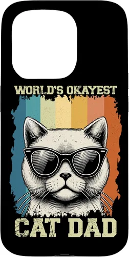Vista 14 de World's Okayest Cat Dad Cat Lover Animal Father's Day Parent Case for iPhone 16
