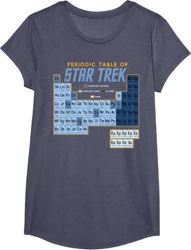 Vista 8 de Star Trek Camiseta de mesa periódica de la serie original, Negro, S