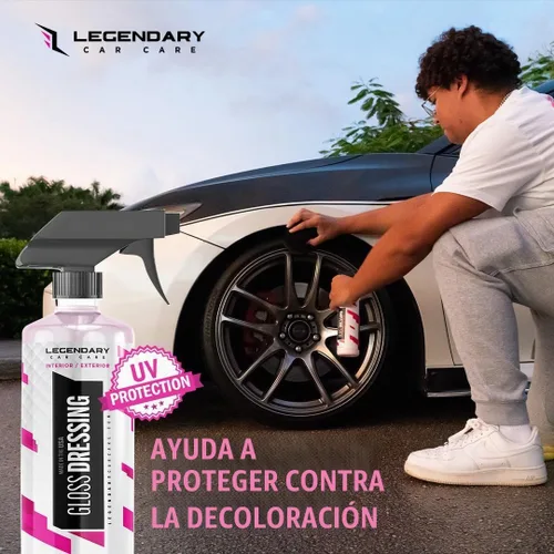 Vista 4 de Legendary Gloss Dressing 16oz – Spray abrillantador de neumáticos y restaurador de plástico – Abrillantador de neumáticos a base de agua y spray