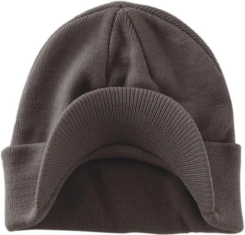 Vista 56 de Home Prefer - Gorro de invierno para hombre con visera, cálida y doble punto.