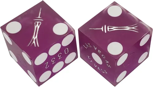 Vista 28 de Par de dados de casino en serie a juego - Auténticos dados de dados de Las Vegas 0.748 in, juegos de mesa y coleccionables - Aliante rojo pulido