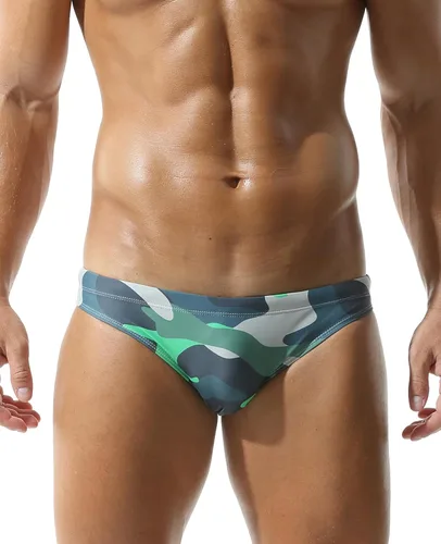 Vista 9 de YUZHOU Men's Swim Briefs American Flag Sexy Bikini Swimwear with Drawstring