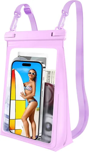 Vista 20 de Bolsa impermeable flotante para teléfono, [espacio expandible] IPX8 Bolsa seca impermeable para iPhone 16 15 14 13 Pro Max Samsung S25 S24 S23