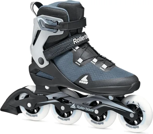 Vista 8 de Rollerblade Macroblade 90 Patines en línea de fitness para hombres adultos, Azul Orión/Naranja Picante, Patines en línea de rendimiento