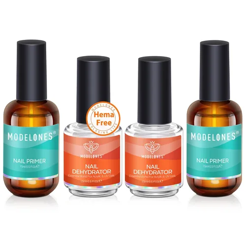 Vista 11 de modelones Imprimación de uñas para capa base, 0.5 fl oz sin ácidos, imprimación sin enlace de elevación