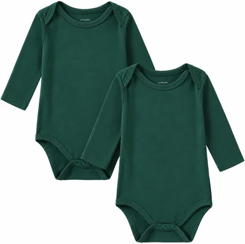 Vista 15 de DEFAHN Viscose from Bamboo Baby Bodysuits 2 Pack, Baby Onsies 0-24M Negro