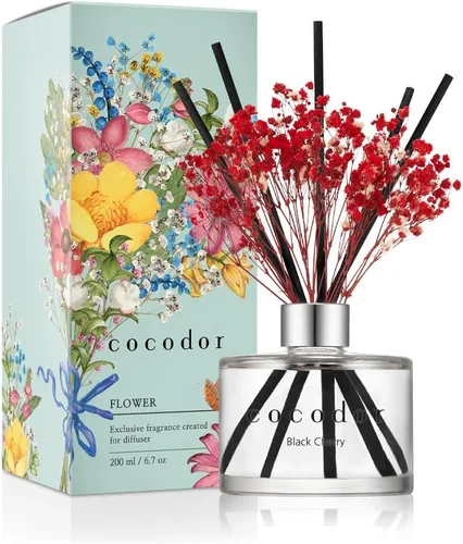 Vista 26 de COCODOR - Juego de difusor de varillas de junco, 3.4 onzas, difusor de aroma de brisa de abril con varillas, fragancia para el hogar, decoración