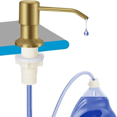 Vista 10 de OHiHi Dispensador de jabón para platos para fregadero de cocina, dispensador de jabón para fregadero de encimera, bomba de agua con tubo