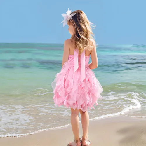 Vista 5 de Vestido tutú de lentejuelas para niñas, vestidos de cumpleaños, vestido de fiesta de lentejuelas brillantes, vestido de princesa de tul
