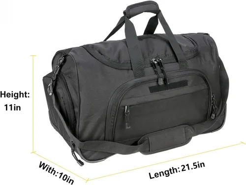 Vista 4 de Bolsa de gimnasio para hombres y mujeres con compartimento para zapatos, deporte, fin de semana, viajes, durante la noche, bolsa de transporte