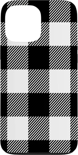 Vista 24 de Buffalo Plaid Black White Phone Case for iPhone 17