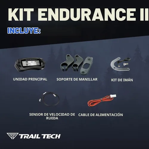 Vista 4 de Trail Tech Kit de velocímetro digital Endurance II 202-118