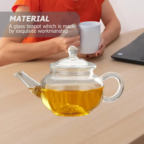 Vista 3 de Mini tetera Mini cafetera de hojas sueltas Tetera Hervir utensilios de té de vidrio Cafetera Hervidor de agua Restaurante Tetera Tearoom Suministro