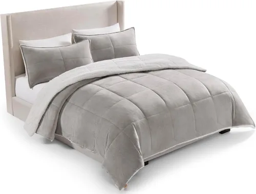 Vista 10 de UGG Blissful - Juego de edredón tamaño King, cálido y reversible, 3 piezas, color azul imperial Fits King & California King Beds, Cozy & Soft